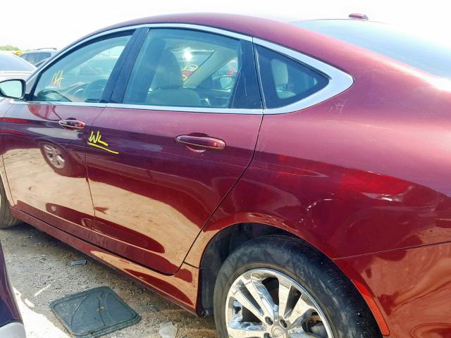 1C3CCCAB4GN155609 - 2016 CHRYSLER 200 LIMITE MAROON photo 9