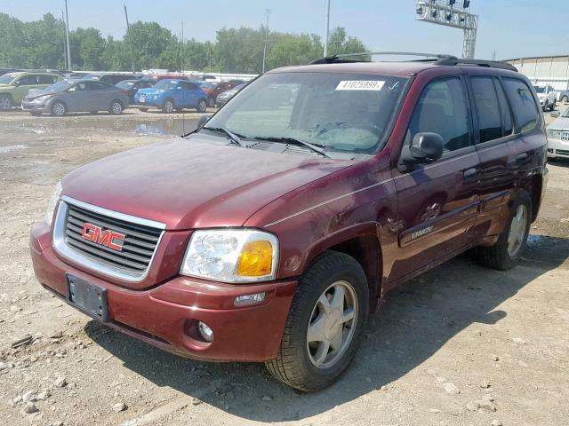 1GKDT13S232354482 - 2003 GMC ENVOY MAROON photo 2