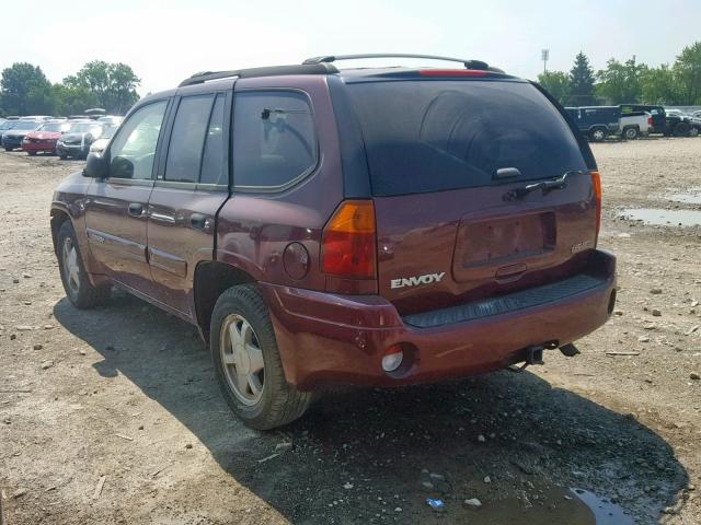 1GKDT13S232354482 - 2003 GMC ENVOY MAROON photo 3