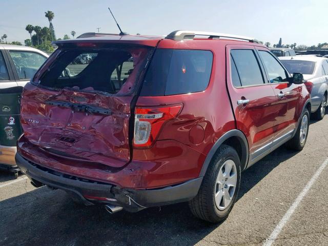 1FM5K7F8XDGA84178 - 2013 FORD EXPLORER L RED photo 4