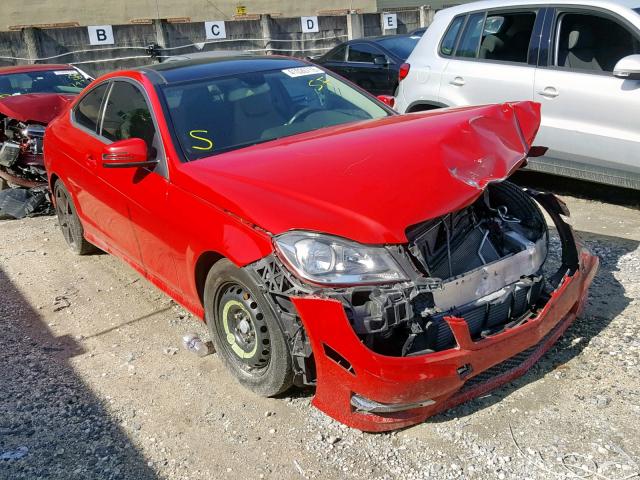 WDDGJ4HB1CF811872 - 2012 MERCEDES-BENZ C 250 RED photo 1