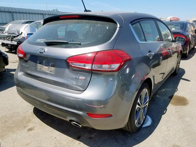 KNAFX5A86G5599102 - 2016 KIA FORTE EX GRAY photo 4