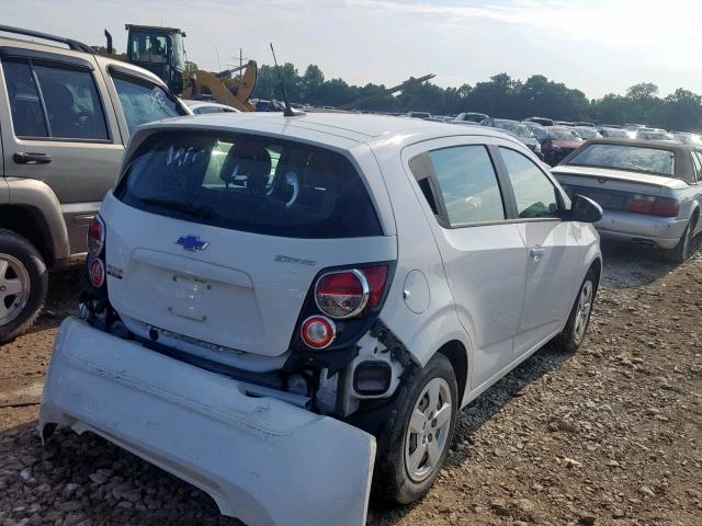1G1JA6SH2D4230735 - 2013 CHEVROLET SONIC LS WHITE photo 4