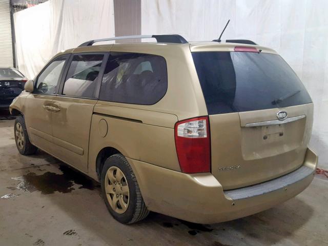 KNDMG4C39A6339199 - 2010 KIA SEDONA LX GOLD photo 3