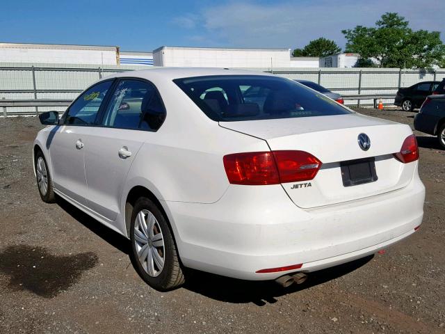 3VW2K7AJ2CM387345 - 2012 VOLKSWAGEN JETTA BASE WHITE photo 3