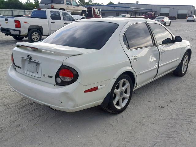 JN1CA31D91T817807 - 2001 NISSAN MAXIMA GXE WHITE photo 4