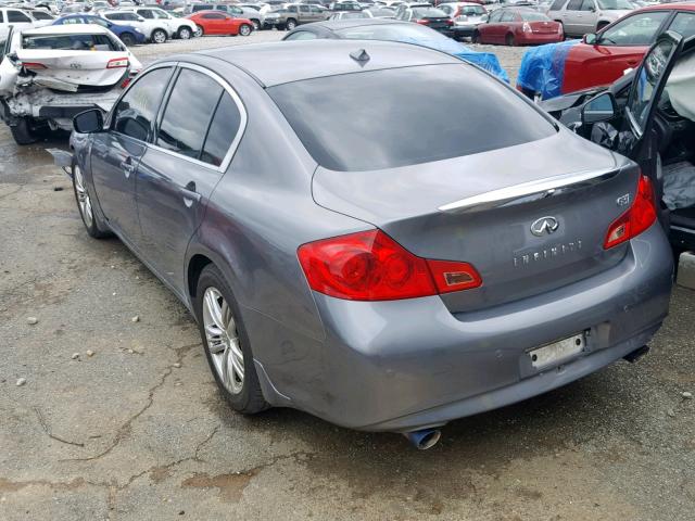 JN1CV6AP8DM716871 - 2013 INFINITI G37 BASE GRAY photo 3