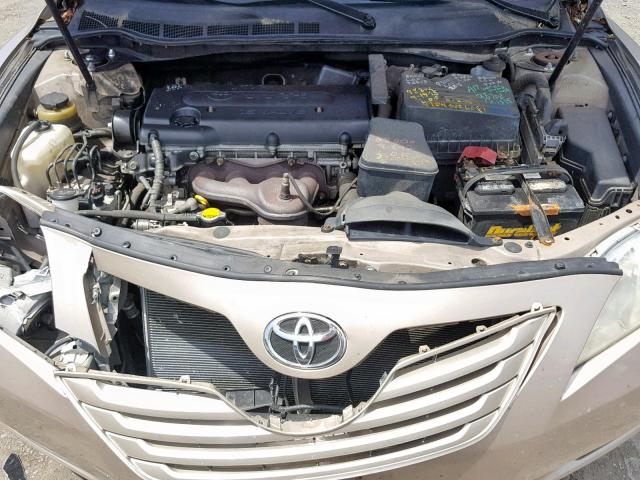 4T1BE46K97U525356 - 2007 TOYOTA CAMRY NEW GOLD photo 7