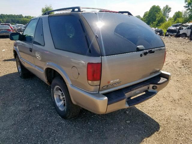 1GNCS18W0YK225063 - 2000 CHEVROLET BLAZER BEIGE photo 3