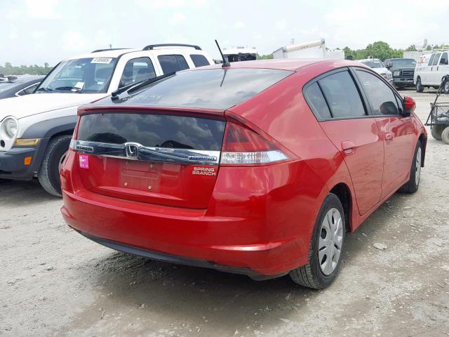 JHMZE2H58ES001671 - 2014 HONDA INSIGHT LX RED photo 4