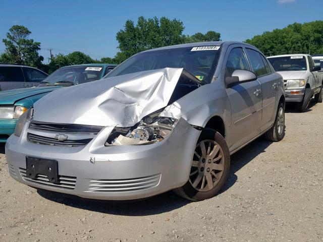 1G1AT58H297263705 - 2009 CHEVROLET COBALT LT SILVER photo 2