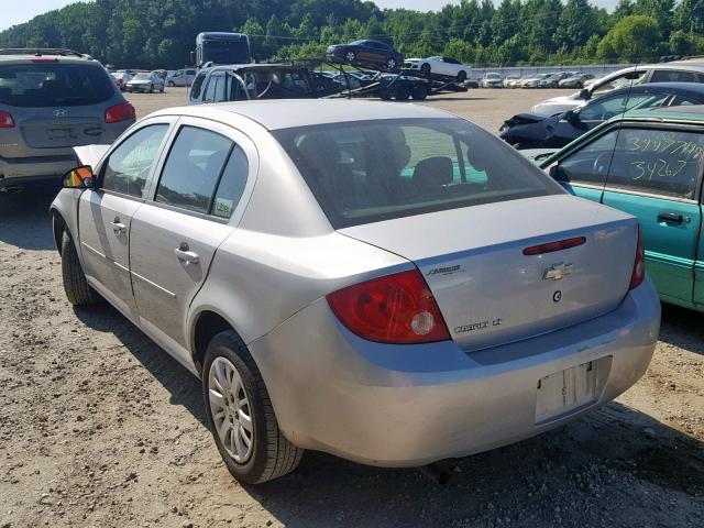 1G1AT58H297263705 - 2009 CHEVROLET COBALT LT SILVER photo 3