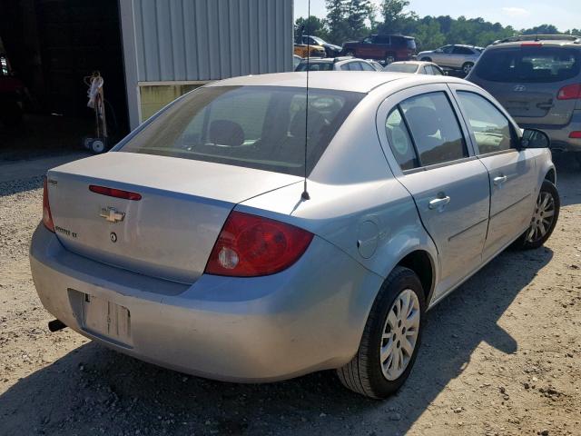 1G1AT58H297263705 - 2009 CHEVROLET COBALT LT SILVER photo 4