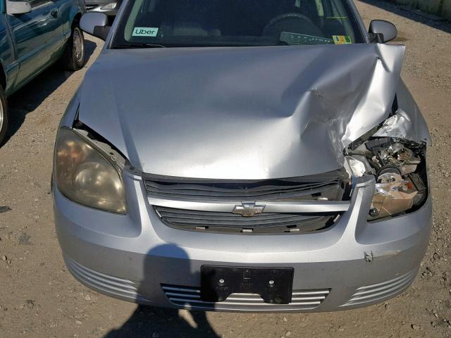 1G1AT58H297263705 - 2009 CHEVROLET COBALT LT SILVER photo 7