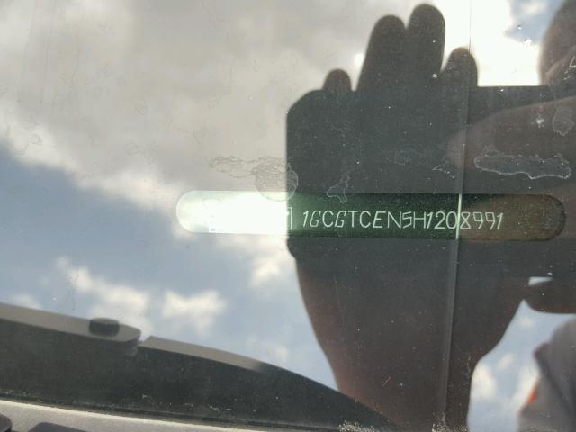 1GCGTCEN5H1208991 - 2017 CHEVROLET COLORADO L SILVER photo 10