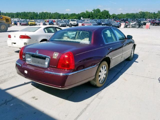 1LNHM83V27Y616139 - 2007 LINCOLN TOWN CAR D MAROON photo 4