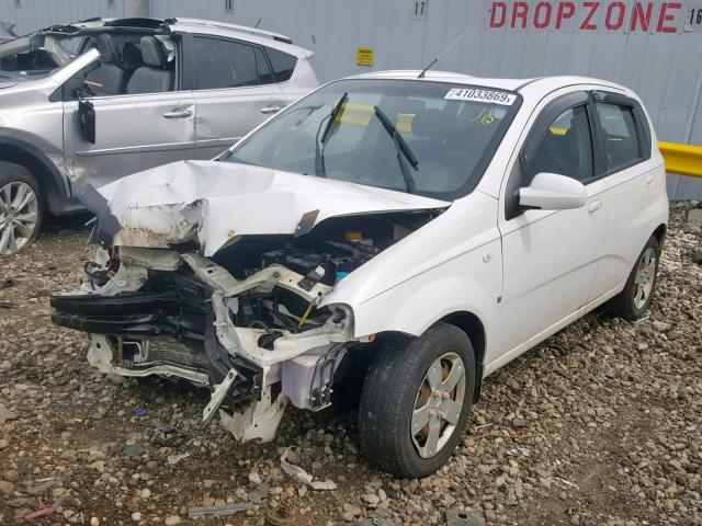 KL1TD66688B123357 - 2008 CHEVROLET AVEO BASE Ақ фото 2
