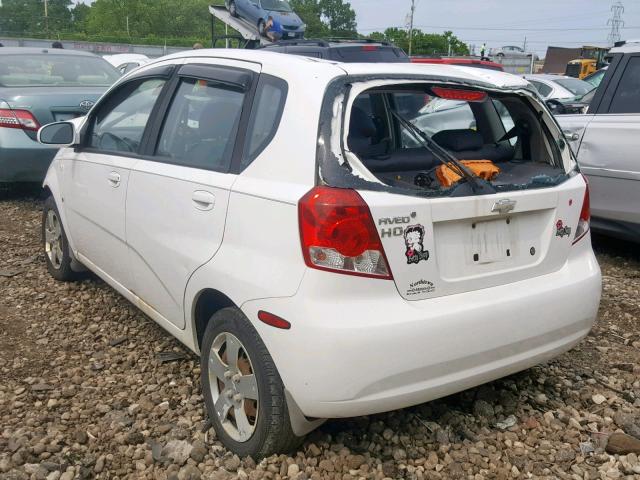 KL1TD66688B123357 - 2008 CHEVROLET AVEO BASE Ақ фото 3