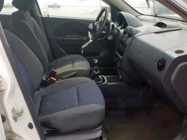 KL1TD66688B123357 - 2008 CHEVROLET AVEO BASE Ақ фото 5