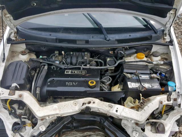 KL1TD66688B123357 - 2008 CHEVROLET AVEO BASE Ақ фото 7