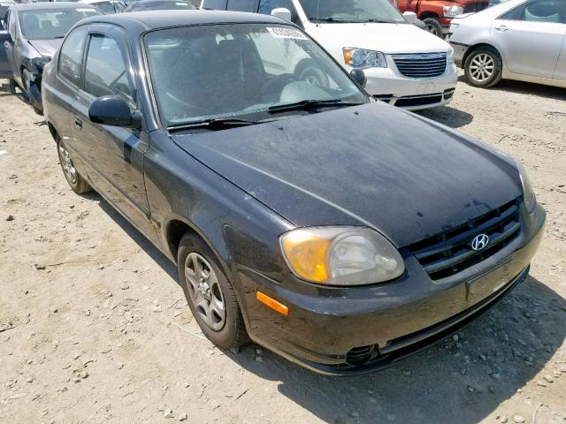 KMHCG35C74U318169 - 2004 HYUNDAI ACCENT GL BLACK photo 1