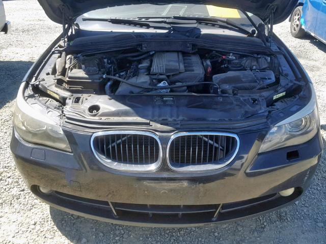 WBANA53565B863031 - 2005 BMW 525 I BLACK photo 7