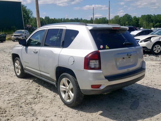 1C4NJCBA5ED560123 - 2014 JEEP COMPASS SP ვერცხლისფერი ფოტო 3