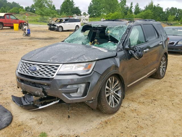 1FM5K8HTXHGC12691 - 2017 FORD EXPLORER P GRAY photo 2