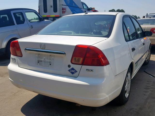 1HGEN26411L000247 - 2001 HONDA CIVIC GX WHITE photo 4