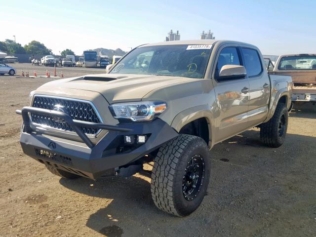 3TMAZ5CN9JM061876 - 2018 TOYOTA TACOMA DOU TAN photo 2