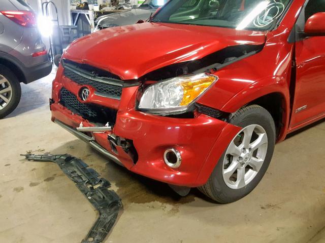 2T3DK4DV2CW072133 - 2012 TOYOTA RAV4 LIMIT RED photo 9