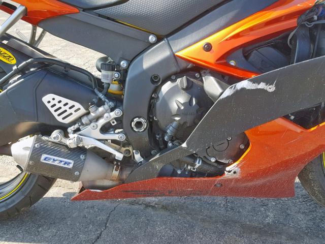 JYARJ16E08A004192 - 2008 YAMAHA YZFR6 ORANGE photo 7