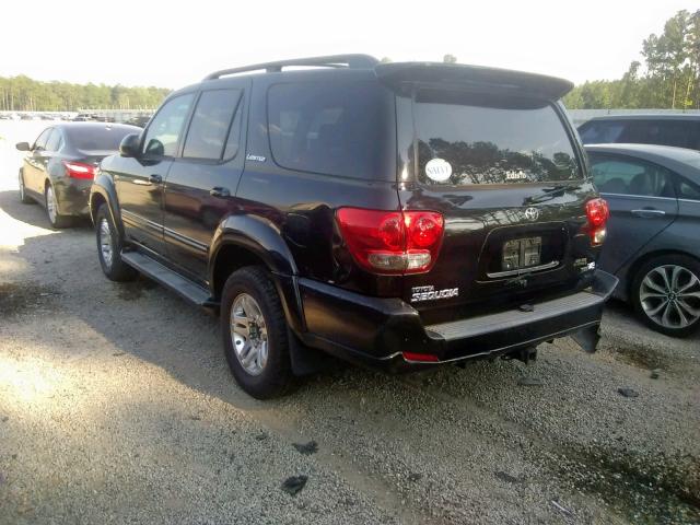 5TDZT38A25S263656 - 2005 TOYOTA SEQUOIA LI BLACK photo 3