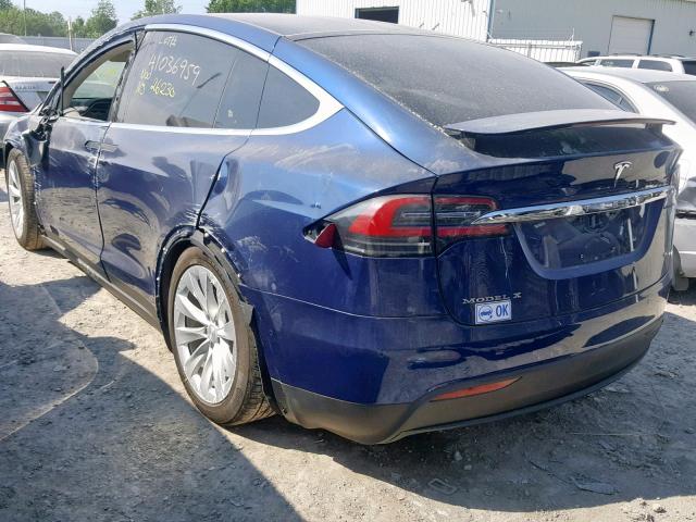 5YJXCDE28HF032165 - 2017 TESLA MODEL X BLUE photo 3