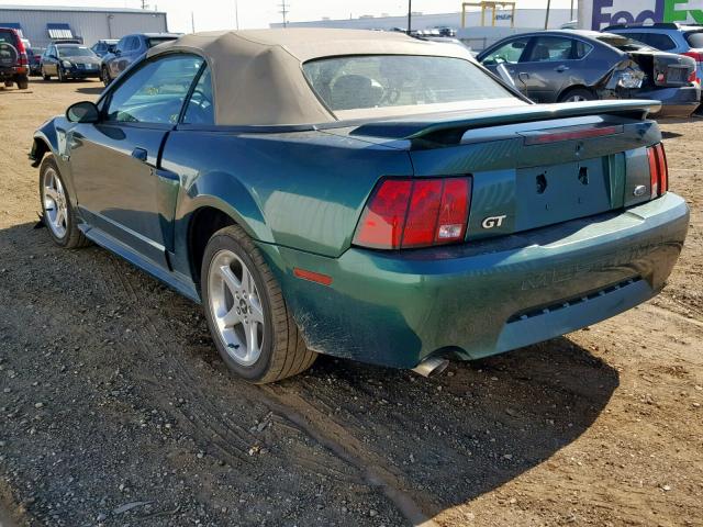 1FAFP45X13F388964 - 2003 FORD MUSTANG GT GREEN photo 3