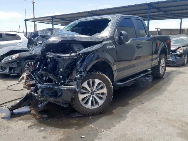 1FTEX1CP8JKC69577 - 2018 FORD F150 SUPER BLACK photo 2