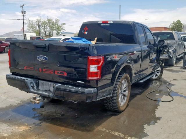 1FTEX1CP8JKC69577 - 2018 FORD F150 SUPER BLACK photo 4