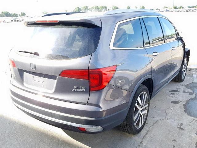 5FNYF6H02HB023351 - 2017 HONDA PILOT ELIT GRAY photo 4