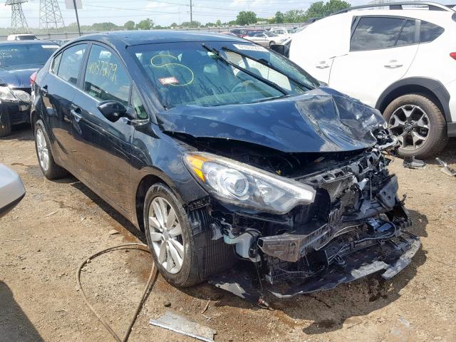 KNAFX4A8XE5051188 - 2014 KIA FORTE EX BLACK photo 1