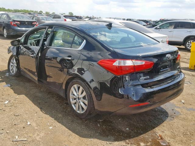 KNAFX4A8XE5051188 - 2014 KIA FORTE EX BLACK photo 3