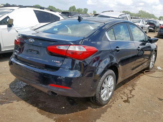 KNAFX4A8XE5051188 - 2014 KIA FORTE EX BLACK photo 4