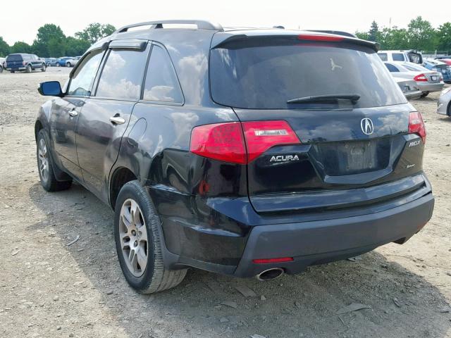 2HNYD28208H528776 - 2008 ACURA MDX BLACK photo 3