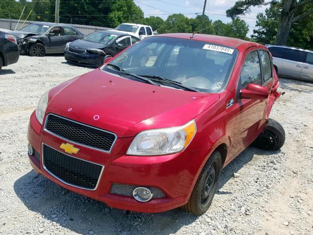 KL1TG6DE9BB171555 - 2011 CHEVROLET AVEO LT RED photo 2