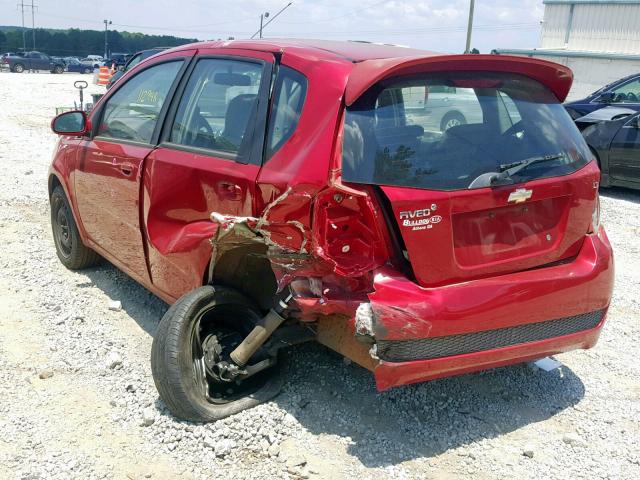 KL1TG6DE9BB171555 - 2011 CHEVROLET AVEO LT RED photo 3