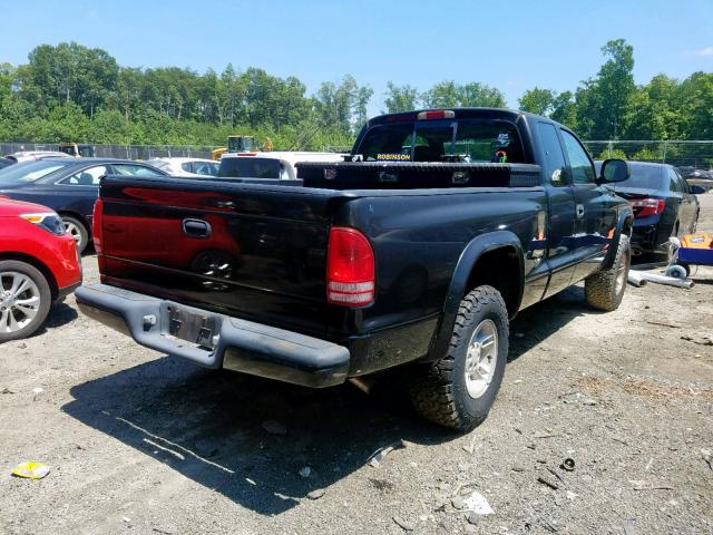 1B7GG22Y9WS746890 - 1998 DODGE DAKOTA BLACK photo 4