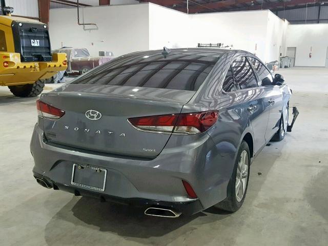 5NPE34AF2JH719259 - 2018 HYUNDAI SONATA SPO GRAY photo 4