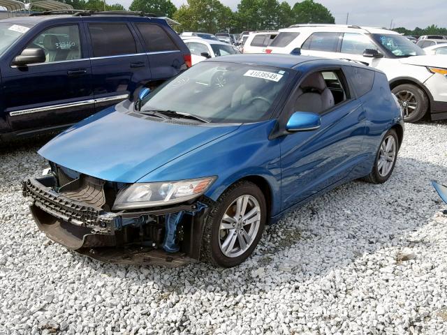 JHMZF1D44CS004245 - 2012 HONDA CR-Z BLUE photo 2