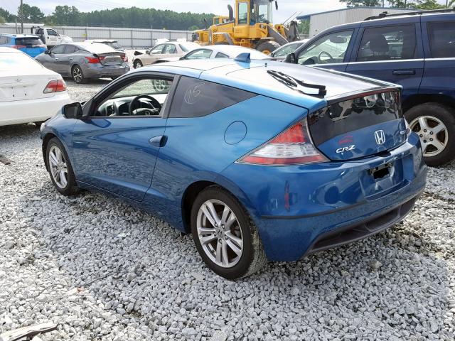 JHMZF1D44CS004245 - 2012 HONDA CR-Z BLUE photo 3