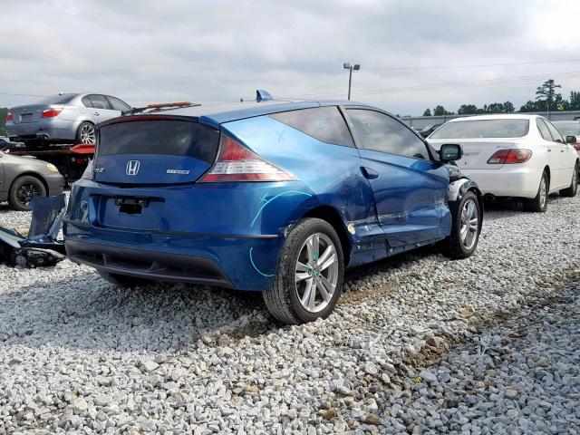 JHMZF1D44CS004245 - 2012 HONDA CR-Z BLUE photo 4