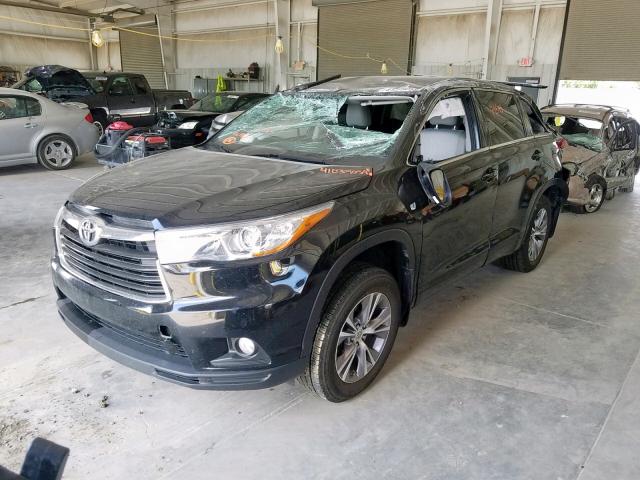 5TDBKRFH4FS192162 - 2015 TOYOTA HIGHLANDER BLACK photo 2